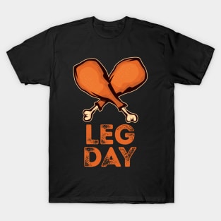 'Leg Day' Funny Thanksgiving  Turkey T-Shirt